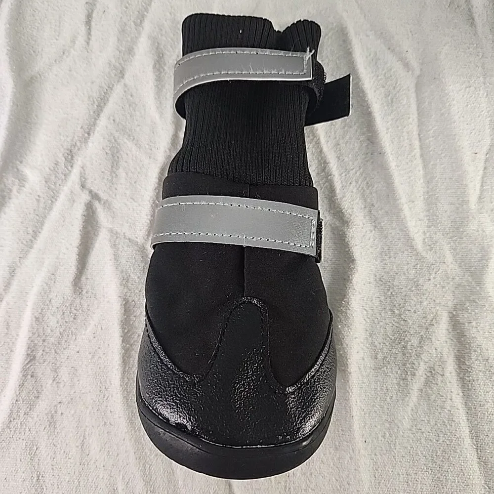 Dog Boots Set of 4 Good2Go All Weather Dog Socks XL Black Hook And Loop Closures